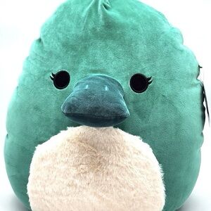Squishmallow Selassi Platypus 16” Plush Green White New With Tags